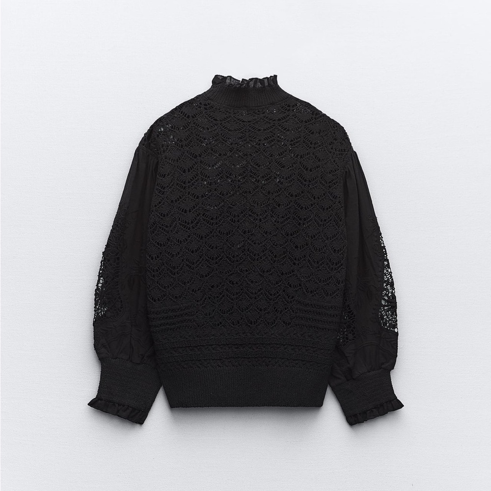 BRAND NEW ZARA black knit top